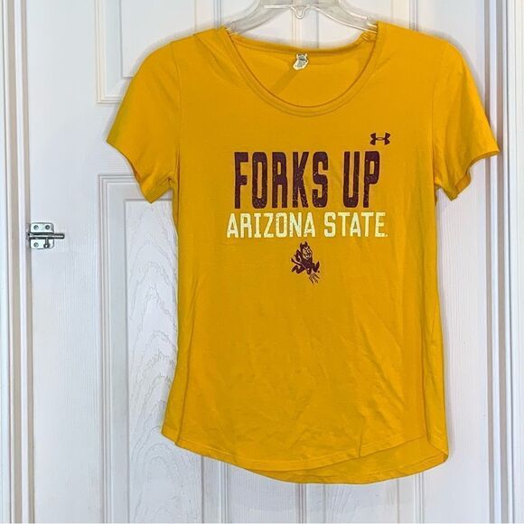 Under Armour Arizona State University Forks Up Tee Size Medium - Picture 3 of 7